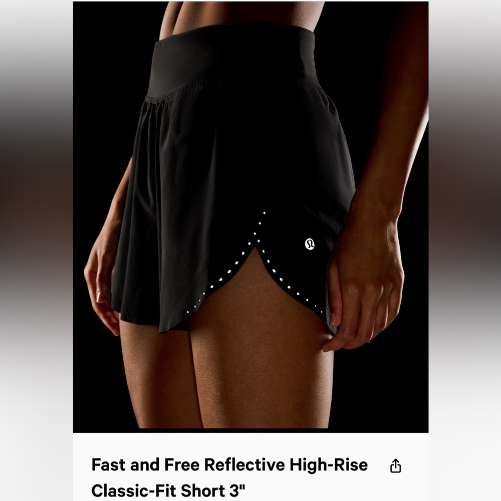 🖤LULULEMON🖤FAST AND FREE SHORTS SZ10 BLK